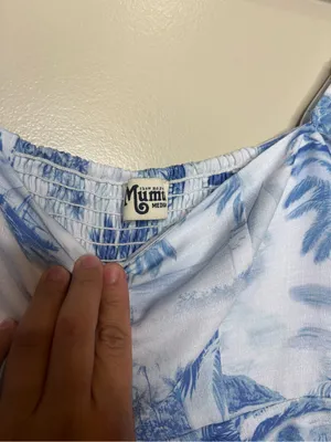 Show Me Your MuMu Della Mini Dress- Sail Away Toile Tropical Print thumbnail 8