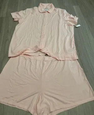 Amazon Essentials Blush Pink Women's Pajama Set Size XL thumbnail 1