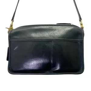 Vintage 70s Coach Leatherworks Black Leather Companion Bag #9300 Made in NYC USA thumbnail 7