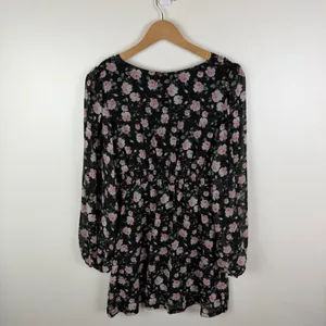 NWT Princess Polly Darlia Floral Mini‎ Dress Size 6 Black Coquette Dark Romantic thumbnail 6