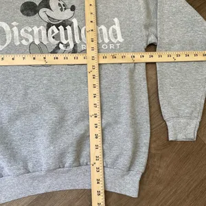 Hanes Disneyland Resort Crewneck Sweatshirt Mickey Mouse Grey Women’s Size S thumbnail 5