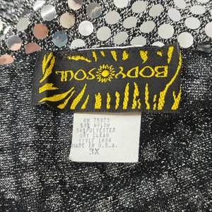 Vintage Body Soul Shimmer Sequin Dress Semi Sheer Womens Plus Size 3X Made USA thumbnail 2