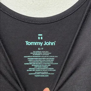 Tommy John Black Lounge Romper Sleeveless Drawstring Soft Modal Size Small thumbnail 3