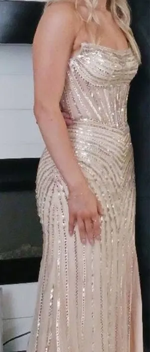 Prom dress COLORS DRESS 3568 DRESS light gold color thumbnail 1