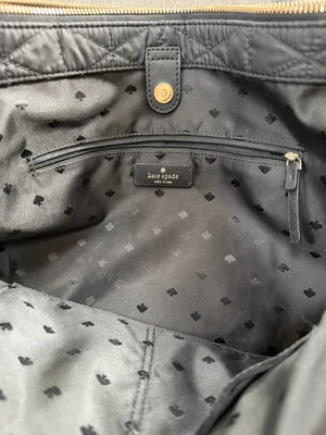 Kate Spade Black Wilson Road Quilted Talya Tote Purse Double Strap thumbnail 6