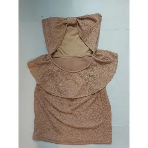 Papaya Strapless Brown/Gold Flecks Peplum Cocktail Dress M Coquette Girl Holiday thumbnail 4