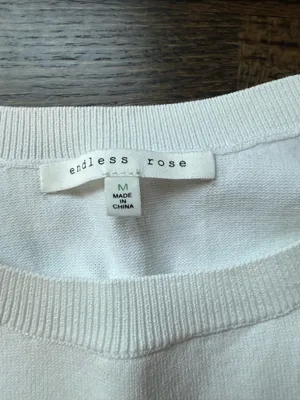 Endless Rose Ivory crop top thumbnail 3