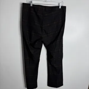 Avenue Montaigne Leo Kick Flare Pant Plaid Black Red Size 12 Dark Academia‎ thumbnail 3
