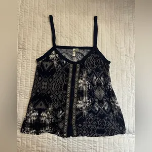 RD Style Embroidered Printed tank top thumbnail 1