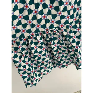 Hanna Andersson Geometric Floral Smocked Midi Dress Size XS Square Neck Casual thumbnail 5