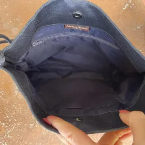 Anthropologie Artisans Angkor of Cambodia handmade gray Silk Evening Bag thumbnail 5