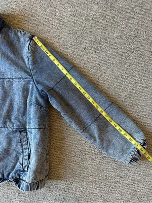 Women's Oversized Blue Puffer Denim‎ Jacket Size 3X thumbnail 8