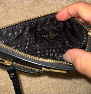 Kate Spade Wristlet Wallet Leather Black thumbnail 4