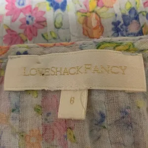 Loveshackfancy Tove Sleeveless Floral Midi Dress Buttons Pockets Cotton Sz 6 thumbnail 9