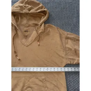 Aerie Wonder V Neck Distressed Oversized Hoodie‎ Sweatshirt Women's Size M thumbnail 6