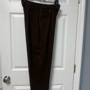 Women's Classic Brown Straight Leg Pants Size 12 thumbnail 5