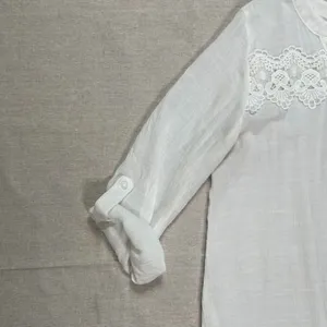 Apt 9 | White Lace Accented Button Front Blouse | Large thumbnail 6