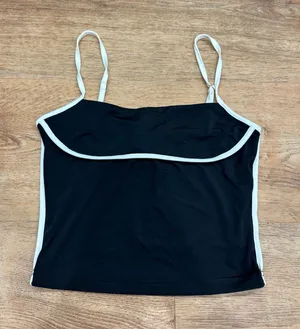 Princess Polly black and white tank top  thumbnail 1