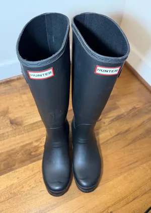 Hunter Rain Boots Tall Matte Black Original thumbnail 1