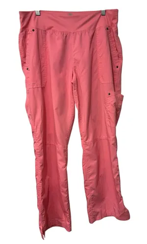 Healing Hands Purple Label Tori Cargo Scrub Pants Women's LP Large Petite Coral thumbnail 1