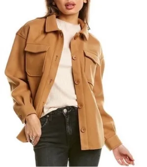 Avec les filles boyfriend shacket cognac size XS thumbnail 1