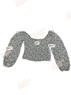 Abercrombie & Fitch Women’s Black & White Floral Long Sleeve Crop Top Size S | 1 thumbnail 5