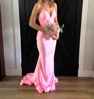 jessica angel light pink prom dress thumbnail 2