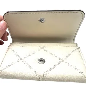 Tory Burch Willa quilted leather card case cream wallet luxury designer thumbnail 3