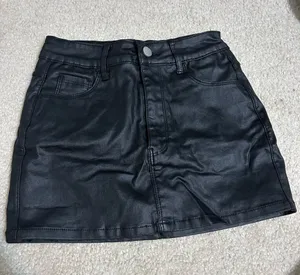 Black Faux Leather Mini Skirt thumbnail 1