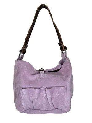 Deadstock: new Tylie Malibu ᪣ Utility Suede Hobo Bag ᪣ Crystal Strap ᪣ Lilac Y2K thumbnail 5