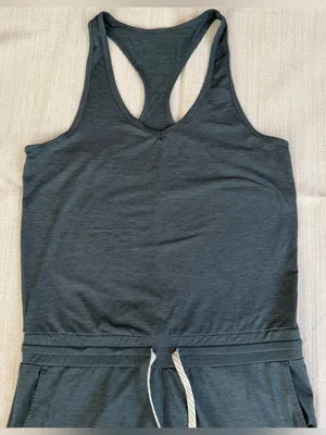 Vuori Lux Jumpsuit in Stone Heather Blue Size Small thumbnail 3
