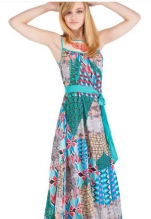 Flying Tomato dress geometric pattern womens medium thumbnail 1