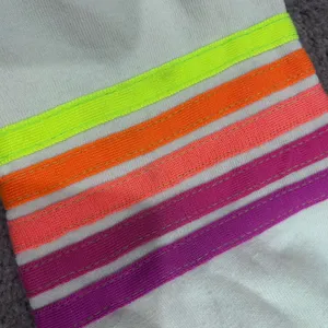 Aviator Nation Vintage White Set Neon 5 Stripe Rugby Sweatshirt and Sweatpants thumbnail 7