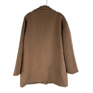 Express Wool Blend Cocoon Coat Snap Button Camel Tan Size L thumbnail 8