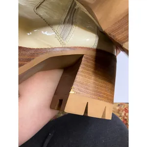 Jeffrey Campbell Quavo Platform Ankle Boots Womens Cream patent leather Lug Sole thumbnail 10