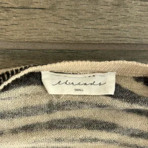 American threads zebra tie front sweater thumbnail 3