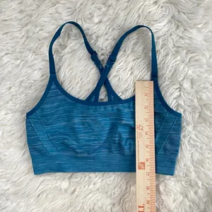 Under Armour Heather Teal Blue Sports Bra Activewear Gym Workout Casual thumbnail 6