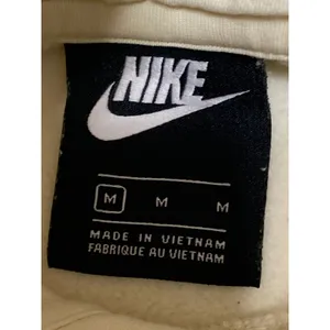 Nike Women's Cream Embroidered Logo Swoosh Hoodie Hooded Sweatshirt Top Size M thumbnail 3
