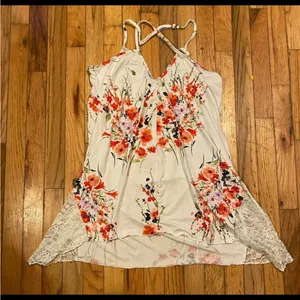 Secret Treasures Floral Lace Chemise Camisole White Pink Floral Lingerie thumbnail 5