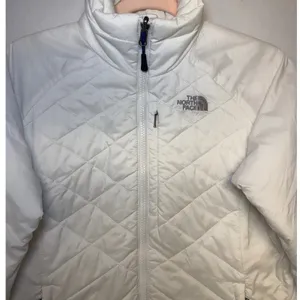 The North Face Womens ThermoBall Quilted Full Zip Jacket White Small thumbnail 3