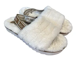Koolaburra by UGG Women's‎ Fuzz 'N II Sandals Slippers Slingback Cream Ivory 11 thumbnail 1