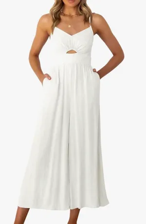 White cutout jumpsuit thumbnail 4