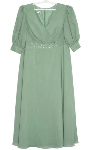 NWT JJ's House Bridesmaid Formal Maxi Gown Green Ethereal Fairy Plus Size 20W thumbnail 1