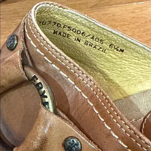 Frye Women’s Charlotte Ring Brown Distressed Heeled Clogs Mule Shoes Size‎ 5.5 thumbnail 7