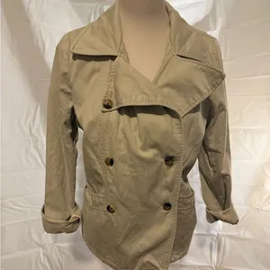 Tommy Hilfiger Tan Pea Coat with Classic Double-Breasted Design thumbnail 1