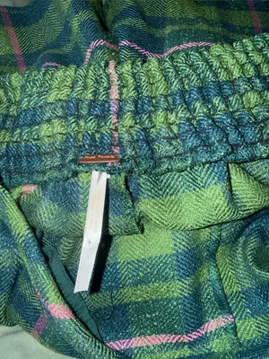NEW Free People Paradise Found New Menswear Skort Green Dean Tartan Small thumbnail 6