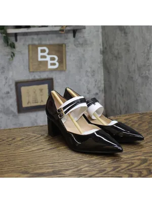 NWT Bandolino Block Heel Mary Jane Pumps with Double Straps BNSMITH3 Black 7M thumbnail 8