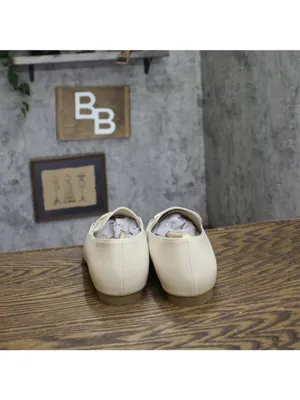 NWT Journee Collection Square Toe Slip-On Block Heel Ivory Off White 8.5W thumbnail 6