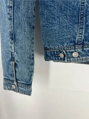 Aeropostale Sherpa Lined Denim Jacket XS NWT Medium Wash Jean Trucker thumbnail 12