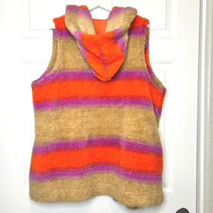 Koolaburra by UGG Sherpa Fleece Striped Hooded‎ Vest XL thumbnail 4